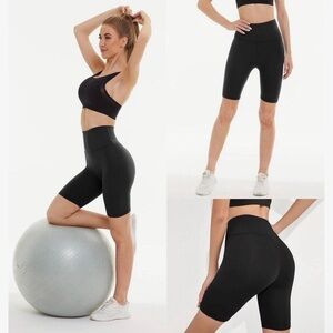 Black High-Waist Women’s Biker Shorts